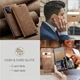 Чехол-книжка CaseMe из нубука для Samsung A52 Светло-коричневый - изображение 3