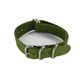 Тканинний суцільний ремінець для годинника 20 mm Khaki Silver (3596) - зображення 1