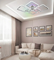 Управляемая светодиодная люстра Esllse с пультом OVAL RGB 7S 120W SMART 960x750x110 мм хром - изображение 7