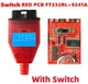 Авто сканер с переключателем FiatEcuScan KKL VAG 409.1 чип FTDI FIAT FT232RL+9241A Красный - изображение 1