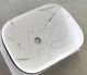 Раковина накладна MIXXUS PREMIUM DIVERSE-0112 MARBLE-BLACK, прямокутна матова, санітарний фарфор - изображение 2