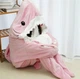 Пижама кигуруми акула Shark Blanket 2XL 165-170 см Плед акула розовая - изображение 2
