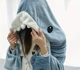 Пижама кигуруми акула Shark Blanket XL - 155-165 см Плед акула серо-синяя - изображение 6