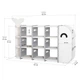 Дитячий стелаж Mealux Splash White (арт. KD-E054 White) - изображение 3