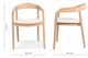 Обідній стілець з підлокітниками Denali Savanna beige natural wood - изображение 6