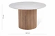 Стіл обідній 4-місний 120 см Taris Arctic ice top wooden base - изображение 5