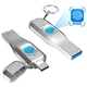 Флешка BauTech USB Type-C с отпечатком пальца металлическая 128 Gb Серый (1016-003-02) - изображение 7