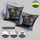 Подушка плюшевая смешная с приколом с Котом от WONKEY 33×33 см, 3D печать / 1305633UA - изображение 3