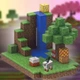 Магнітний конструктор minecraft Magnetic Cube 128 деталей кубики конструктори для дорослих та дітей майнкрафт водоспад у джунглях - зображення 1
