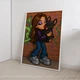Постер в стиле куклы Bratz Девочка с черным французским бульдогом А3 30х42 см (DYT048_А3) - изображение 2