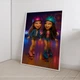 Постер в стиле куклы Bratz две девочки на роликах А3 30х42 см (DYT038_А3) - изображение 3