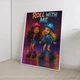 Постер в стиле куклы Bratz две девочки на роликах А3 30х42 см (DYT035_А3) - изображение 3