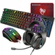 Игровой комплект Gaming Combo 4-in-1 T-Wolf TF-400 (клавиатура, мышь, наушники, коврик) геймерский комплект - изображение 13