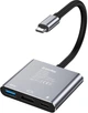 USB-хаб (док-станция) ColorWay USB-C 3-в-1 Type C PD 100W/USB3.0/HDMI 4К Grey (CW-HUB08) - изображение 3