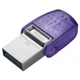 Флеш-накопитель Kingston DataTraveler microDuo 3C 64GB USB Type-C/USB Type-A Фіолетовий - изображение 2