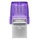 Флеш-накопитель Kingston DataTraveler microDuo 3C 128GB USB Type-C/USB Type-A фіолетовий - изображение 1