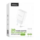 Мережевий зарядний пристрій (адаптер) 2в1 WALKER WH-39 PD / 3A / 20W + Data Cable Type-C to Type-C 30W white - зображення 2
