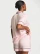 Піжама Сатинова (сорочка + шорти) Victoria's Secret Glazed Satin Short Pajama Set М+М Рожевий (2671381D) - изображение 3