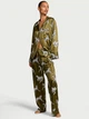Піжама Сатинова (сорочка + штани) Victoria's Secret Glazed Satin Long Pajama Set ХS Regular Хакі (27111003) - зображення 1