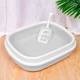Туалет лоток для кошек с лопаткой Taotaopets 225501 46,5*38,5*13 см Gray - изображение 3