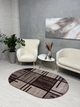 Ковер с невысоким ворсом Espresso 0.5х0.8 м. Овал Beige 02239A - изображение 2