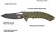 Складной нож Skif Shark II BSW лезвие Wharncliffe, Frame Lock, рукоятка G‑10 Оливковый (17650295) - изображение 7