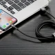 Дата кабель Baseus Cafule Lightning Cable Special Edition 2.4A (1m) (CALKLF-G) Сірий - зображення 4