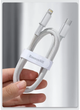 Kabel Baseus High Density Braided USB Type-C - Lightning 1 m White (CATLGD-02) - obraz 9