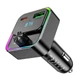 FM-трансмиттер Hoco Bluetooth модулятор USB/Type-C PD30W+QC3.0 LED E81 black (Hoco_E81) - изображение 7