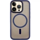 TPU+PC чохол Metal Buttons with MagSafe для Apple iPhone 16 Pro Max (6.9") Синій - зображення 1