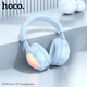 Наушники беспроводные Bluetooth c подсветкой HOCO Focus BT headphones W48 |BT5.3, AUX/BT/TF, 46h| blue - изображение 2