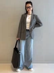 Пиджак классический удлиненный женский Uniqlo 826126581 L Серый (1159841006) - изображение 12