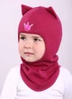 Зимняя шапка-шлем Beezy для девочки 1450-20-22 Кошка р. 1 (47-49 см) - изображение 2