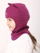 Зимняя шапка-шлем Beezy для девочки 1450-23-22 Кошка р. 2 (50-53 см) - изображение 3