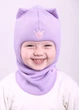 Зимняя шапка-шлем Beezy для девочки 1450-26-22 Кошка р. 2 (50-53 см) - изображение 1
