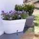 Горшок для цветов Santino Asti Window Box 12 л 50 х 17 х 20 см Антрацит-Белый (2021519) - изображение 8
