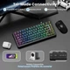 Клавиатура Магнитная ATTACK SHARK X82 PRO Black Contour Беспроводная Игровая RGB 2.4G Bluetooth Кабель Батарея 5000mAh Кабель Авиатор 8000 Герц c Магнитные Светчие - изображение 3