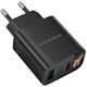 Сетевое зарядное устройство Borofone BA96A Ilustre with digital display PD20W+QC3.0 (1USB-A/1C) (Black) (232668) - изображение 2