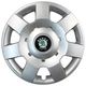 Автомобільні модельні ковпаки R14 Skoda (зелена) 219 4шт, SJS, сріблясті - изображение 1