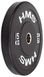 Диск олімпійський HMS Bumper BBR15 15 кг Black (5907695520361) - зображення 2