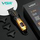 Триммер для стрижки волос аккумуляторный VGR V-226 GOLD, 9000 RPM, 3 насадки, LED дисплей - изображение 5