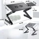 Подставка для ноутбука Laptop Table T8 алюминиевый с охлаждением Черный T8 - изображение 6