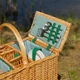 Корзина для пикника Lugi PicnicSet 48×33×43 см с посудой на 4 персоны Натуральная - изображение 8