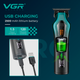 Триммер аккумуляторный для стрижки волос VGR V-997, 8000-11000 RPM, 3 насадки, LED дисплей - изображение 5