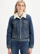 Kurtka jeansowa damska z futerkiem Levi`s 36136-0063 XXS Niebieska - obraz 1