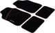 Набор автоковриков Dunlop Car mat set 4 шт Черные с Красным (dl-cms-rd) - изображение 1
