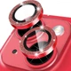 Защитное стекло Epik Metal Sparkles на камеру (в упак.) для Apple iPhone 15 (6.1") / 15 Plus (6.7") Красный / Red - изображение 2