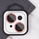 Защитное стекло Epik Metal Sparkles на камеру (в упак.) для Apple iPhone 15 (6.1") / 15 Plus (6.7") Красный / Red - изображение 5