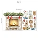 Новогодний набор больших наклеек | Камин с украшениями на Рождество | подарки в носок LIPKO Камин размер М - изображение 3