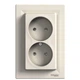 Розетка Schneider Electric Asfora без заземления двойная кремовая EPH9700123 - изображение 1